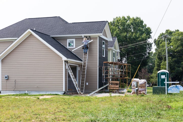 Closeup of Gutter Installation in Shelby Township MI