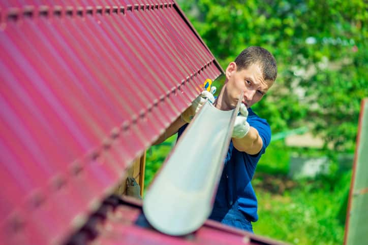 Closeup of Gutter Installation in Clawson MI