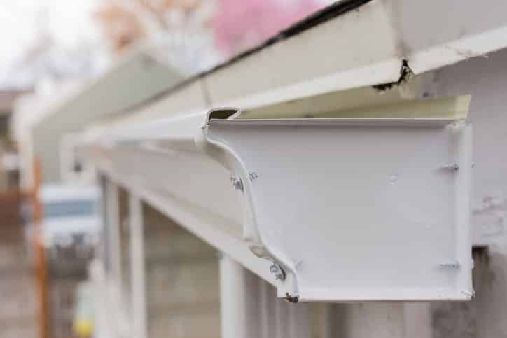 Closeup of Gutters in Rochester Hills MI