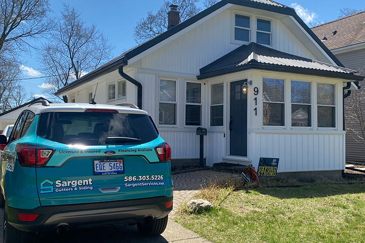 View of Gutter Replacement in Ferndale MI