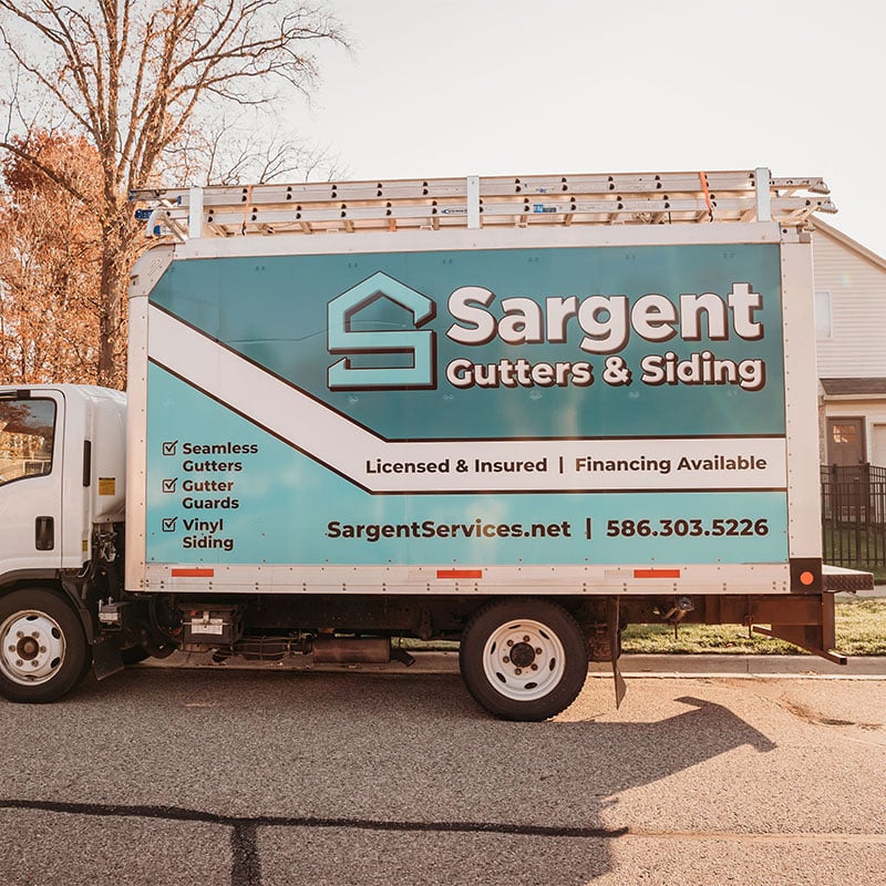 Work Truck for Gutter Installation